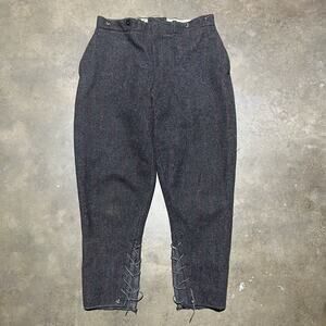 Vintage 50s Woolrich Black Pattern Wool Hunting Chaps 33x27